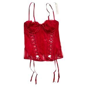 Victoria's Secret Red Lace Corset Bra